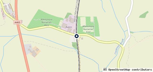 Map showing the location of Mill Garage