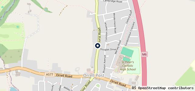 Map showing the location of Motorcycle Centre Orrell Ltd