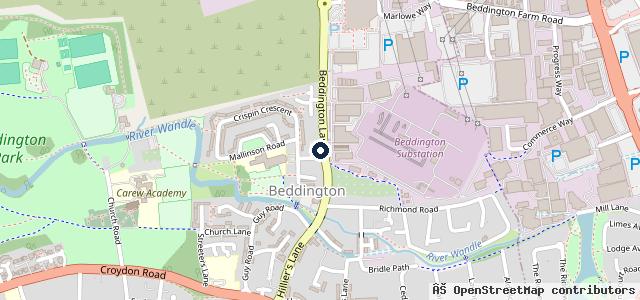 Map showing the location of Motorsmart London
