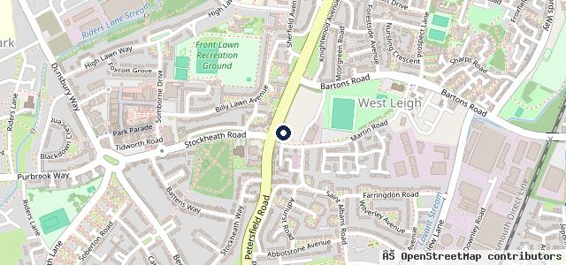 Map showing the location of Solent Used Car & Service Centre