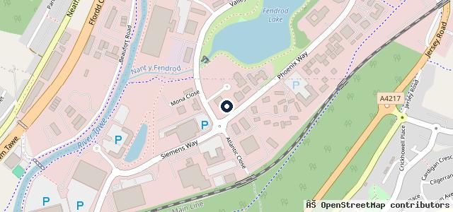 Map showing the location of Nathaniel Cars Swansea