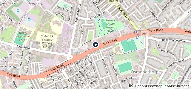 Map showing the location of NOVA AMS Automotive Solutions Leeds