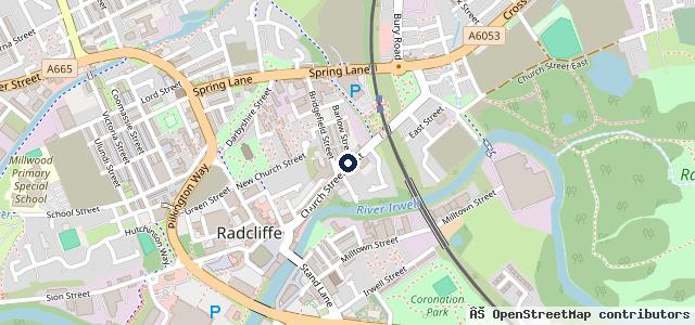 Map showing the location of Radcliffe Motor Supplies