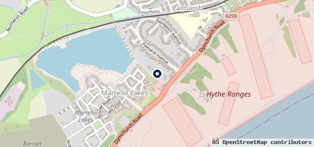 Map showing the location of Palmarsh Garage