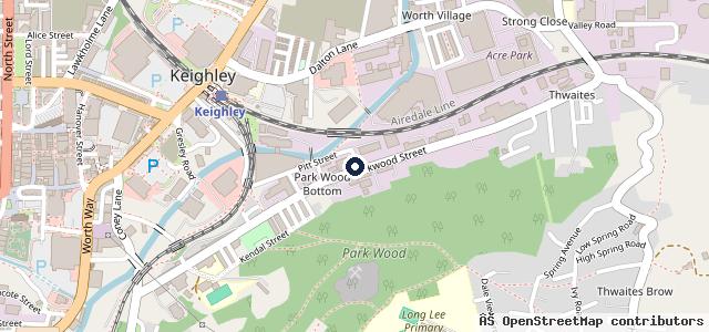 Map showing the location of Parkwood Service Centre