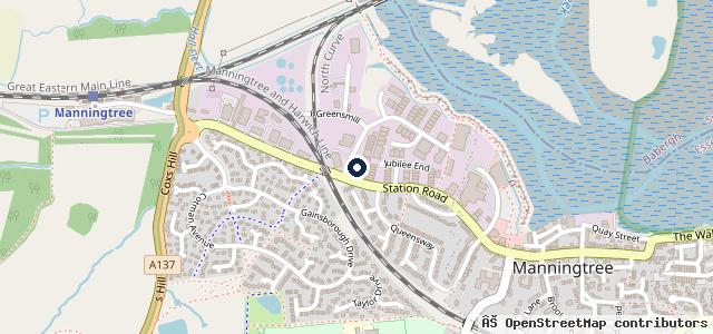 Map showing the location of Oaktree Garage