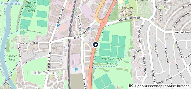 Map showing the location of Vertu Nissan Derby