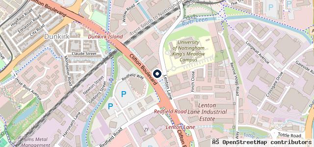 Map showing the location of Big Yellow Self Storage Nottingham