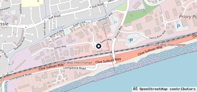 Map showing the location of Riverside Volvo Hull