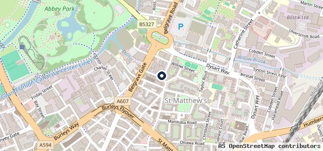 Map showing the location of Sati Motors | Rothley Cars