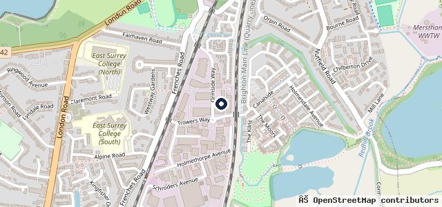 Map showing the location of Bosch Car Service - Service Plus (Redhill)