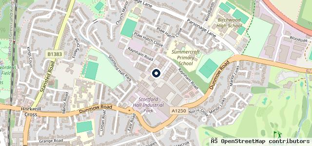 Map showing the location of Stortford Performance Tyres - Team Protyre