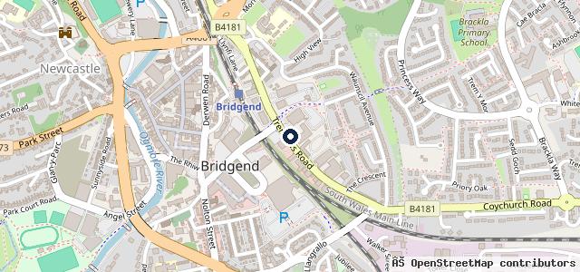 Map showing the location of Motorsave Bridgend Ltd