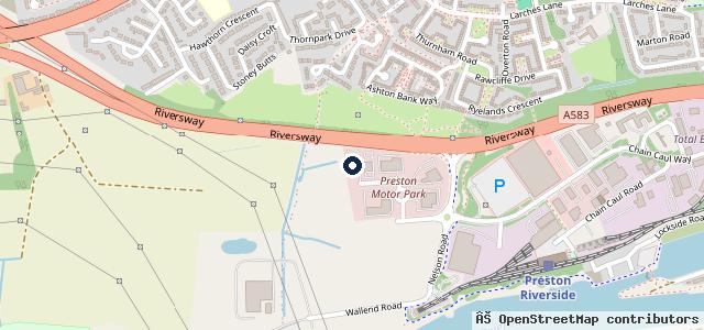 Map showing the location of Simpsons Skoda Preston
