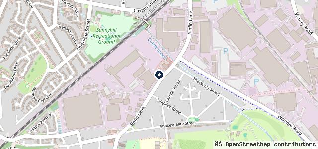 Map showing the location of Sinfin Test Centre LTD
