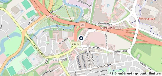 Map showing the location of Tyne Valley Motorhomes