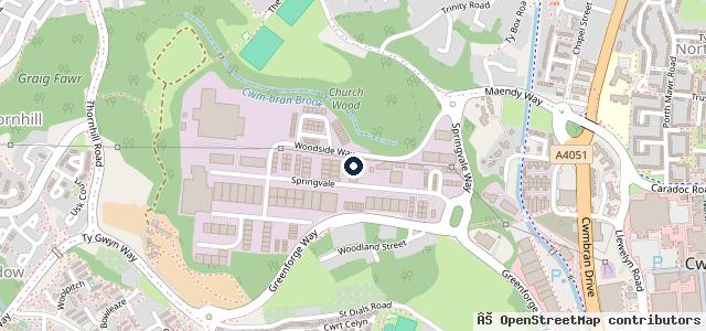 Map showing the location of Springvale MOT and Service