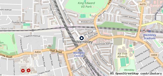 Map showing the location of St Johns Road Garage