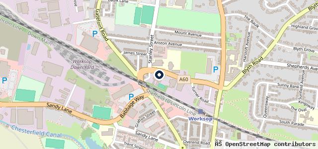 Map showing the location of Stoneacre Worksop