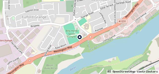 Map showing the location of Vertu Honda Sunderland Service Centre