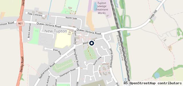 Map showing the location of Ward Street Garage