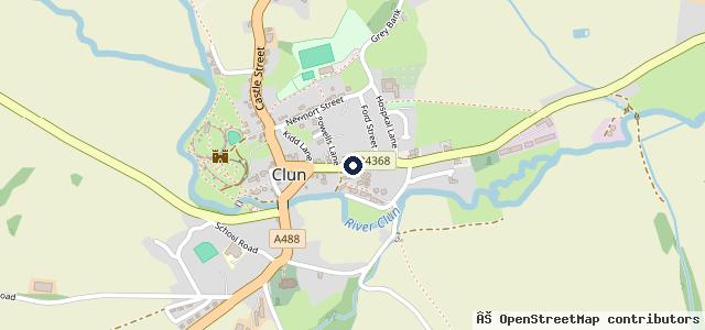 Map showing the location of The Clun Garage
