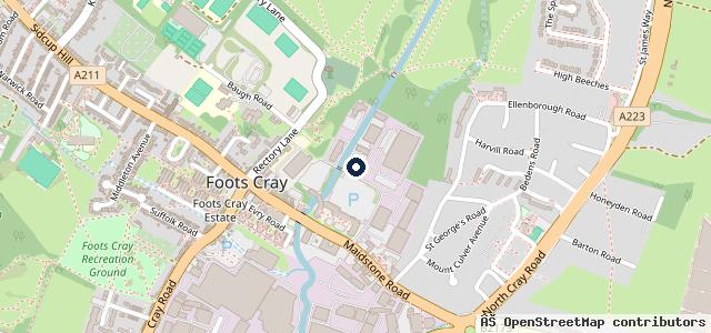 Map showing the location of Sidcup Driving Test Centre