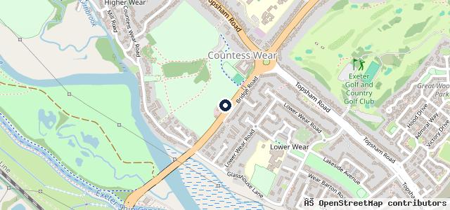 Map showing the location of Parkside Garage (Exeter) ltd