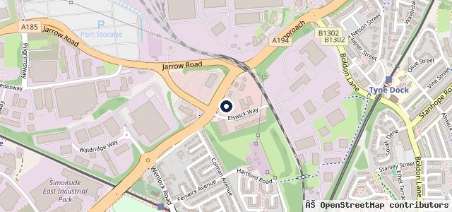 Map showing the location of Vic Young (South Shields) Ltd