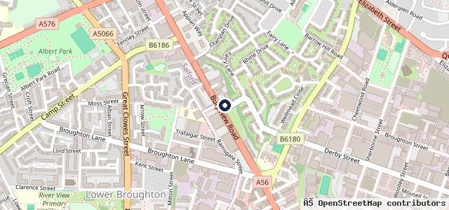 Map showing the location of Halfords Autocentre Manchester (Bury New Rd)