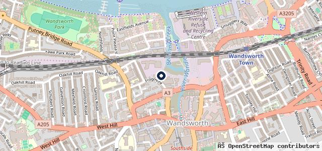Map showing the location of Wandsworth Council MOT Test Centre