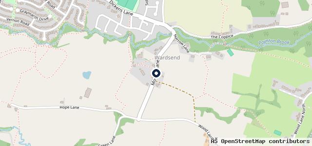 Map showing the location of Wards End Garage