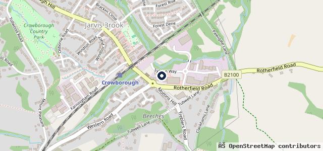 Map showing the location of ASF Tyres CROWBOROUGH