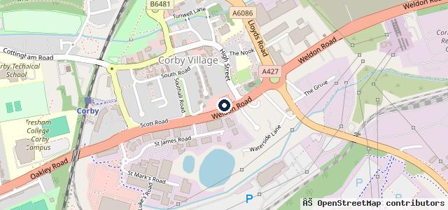 Map showing the location of Welland Garage