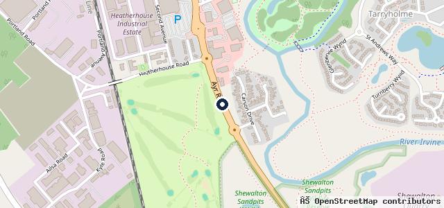 Map showing the location of Springbank Service Station