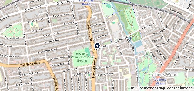 Map showing the location of Wimbledon Car Care
