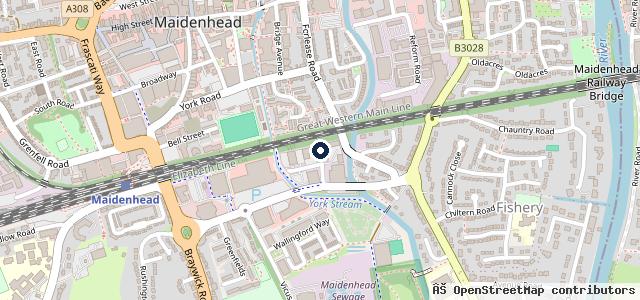 Map showing the location of Windrush Service Centre