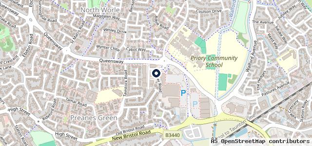 Map showing the location of Worle MOT Centre Limited