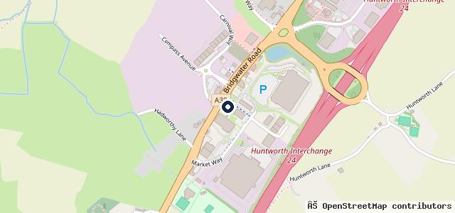 Map showing the location of Yeomans Škoda, SEAT & CUPRA Bridgwater