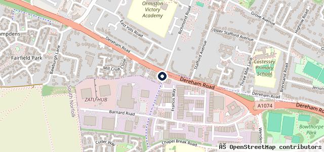 Map showing the location of A B C Motorcycles