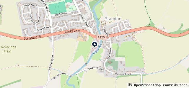 Map showing the location of Herts & Essex Garage Services