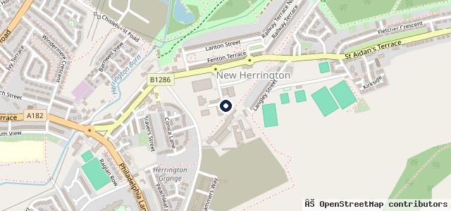 Map showing the location of New Herrington Car & Mot Centre