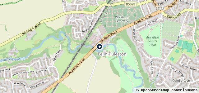 Map showing the location of Wrexham Tyres