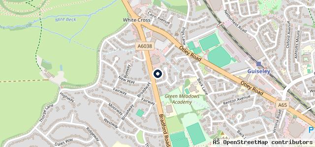 Map showing the location of Vertu Land Rover Guiseley