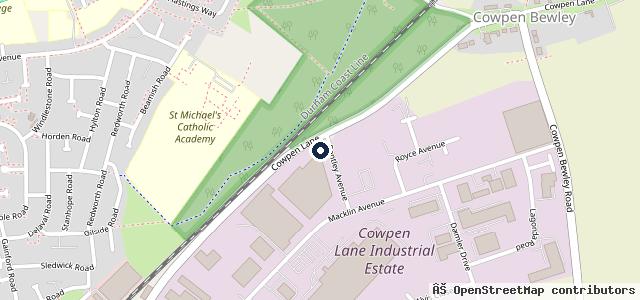 Map showing the location of D & R Motors