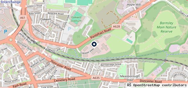 Map showing the location of Vertu Toyota Barnsley