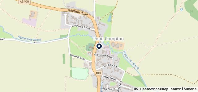 Map showing the location of Long Compton Garage Limited