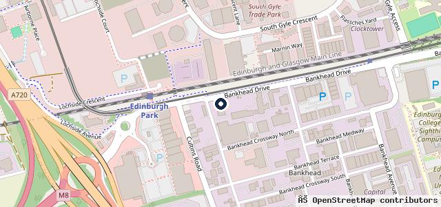 Map showing the location of Arnold Clark Edinburgh Sighthill Motorstore / Fiat / BYD