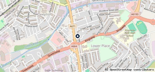 Map showing the location of Autocare Ltd MOT Rochdale