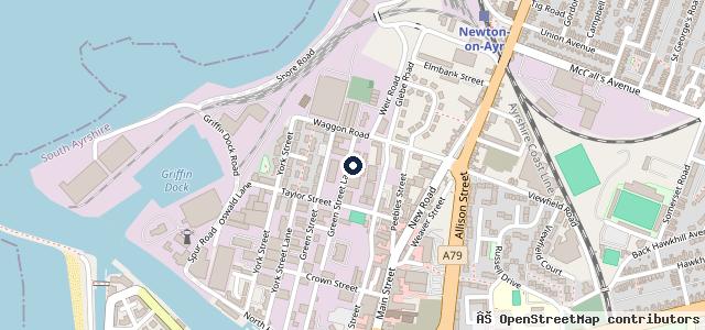 Map showing the location of Ayr Audi Volkswagen Service Centre